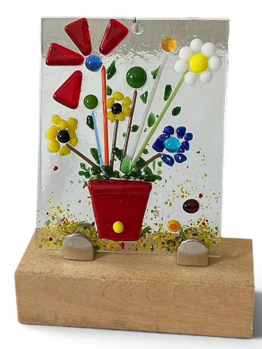 The Flowerpot -  Fused Glass Postal Kit