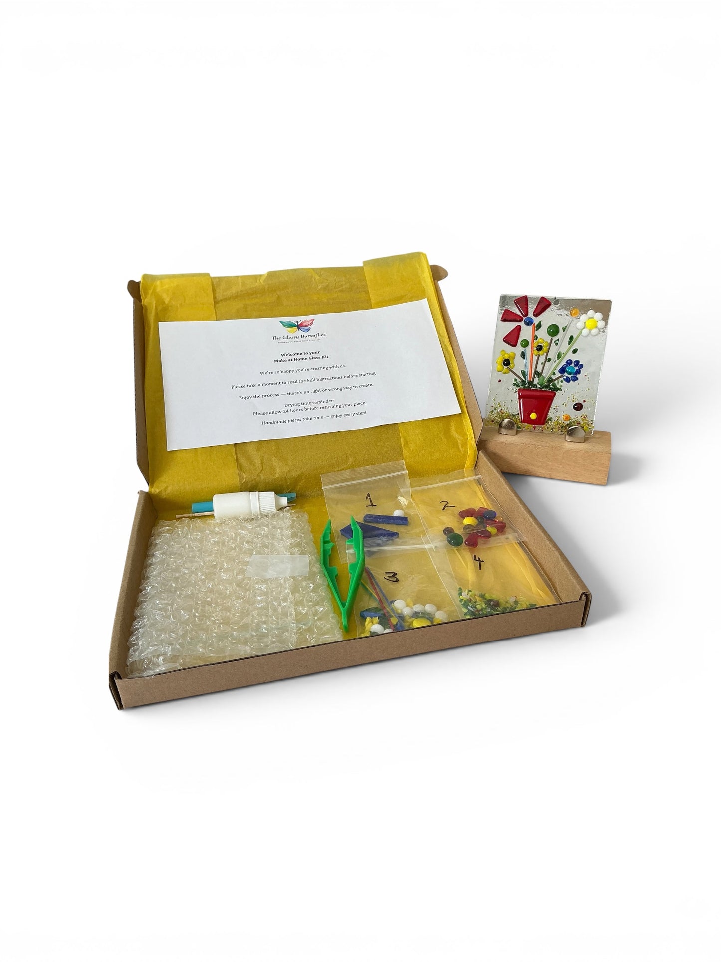 The Flowerpot -  Fused Glass Postal Kit